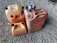 Misc gas cans- metal & plastic