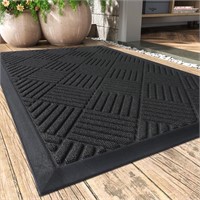 FM3595  SIXHOME Welcome Mat 24"x35", Black