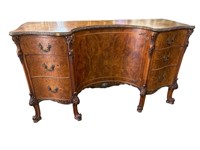 BURLED SATINWOOD VANITY/DESK