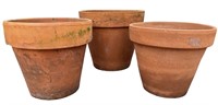 Three Clay Planters