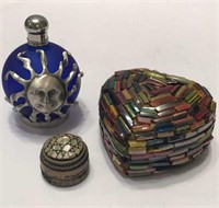 Sun Perfume Bottle, Head Trinket Box, Small Pill