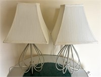 2pc Metal Table Lamps