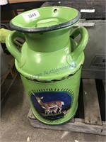 5-gal milk can(green) w/ painting