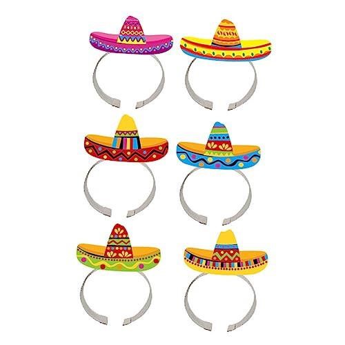 HONMEET 6Pcs mexican headband mexican party sombre