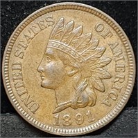 1891 Indian Head Cent, High Grade, Nice
