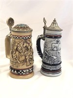 (2) Avon Lidded Beer Steins