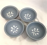 (4) Wales Jasperware China Berry Bowls