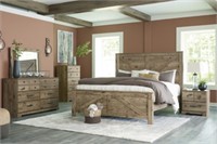 King:  Ashley Shurlee Oak 5 pc Bedroom Suite