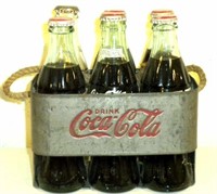 OLD METAL COKE SIX PACK CARRIER