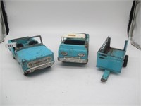 LOT OF 3 BLUE NYLINT TRUCK, BRONCO, & TRAILER ONE$