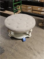 Round Upholstered Ottoman Coffee Table