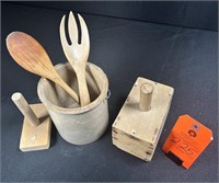 Butter Mold and other Antique Utensils