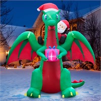 Holidayana 9 ft Christmas Inflatable Santa Riding