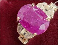 $3375 10K  Natural Ruby(5.5ct) Ring