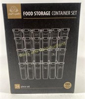 NEW 24 Piece Food Storage Container Set