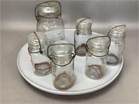 Canning Jars with Bales and Lids