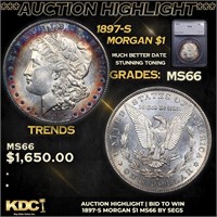 ***Auction Highlight*** 1897-s Morgan Dollar $1 Gr