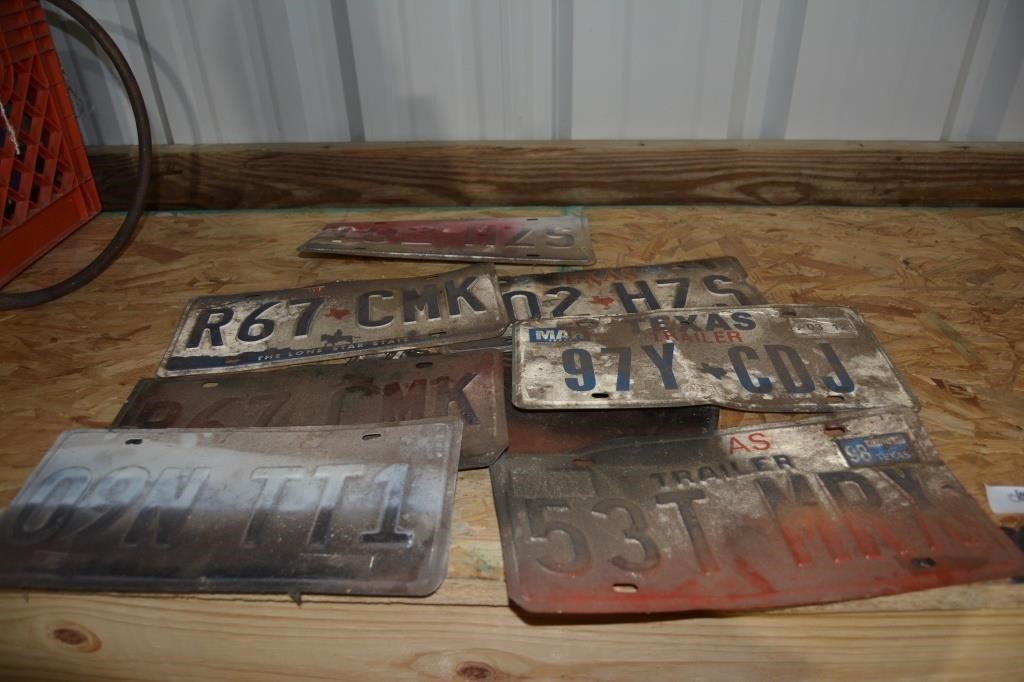 Large Lot of Texas License Plates