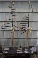 21P: (2) church candle holders, 71” tall