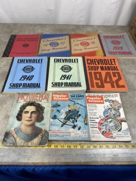 Vintage Chevrolet ship manuals from 1935-1942.