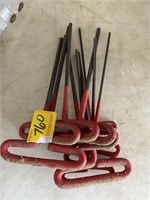 10 T-HANDLE ALLEN WRENCHES