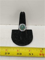 lovely .925 sterling silver turquoise ring