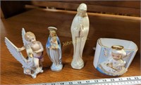 LOT 4 VINTAGE RELIGIOUS POTTERY ITEMS
