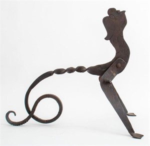 Wrought Iron Figural Sculpture of a Mer Creature