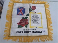 Vintage US Army 10th Division Pillow Sham