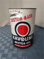 Havoline motor oil can. 4.7 quarts