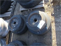 (4) Solid Rubber Forklift Tires