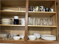 3 Shelves Misc Glassware