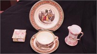 Four pieces of vintage china: Royal Bayreuth