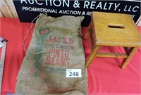 Jacks Superior Pinto Bean Sack & Step Stool