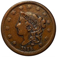 1838 Coronet Head Large Cent NICELY CIRCULATED