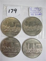 4  Canadian 1982 One Dollar Coins