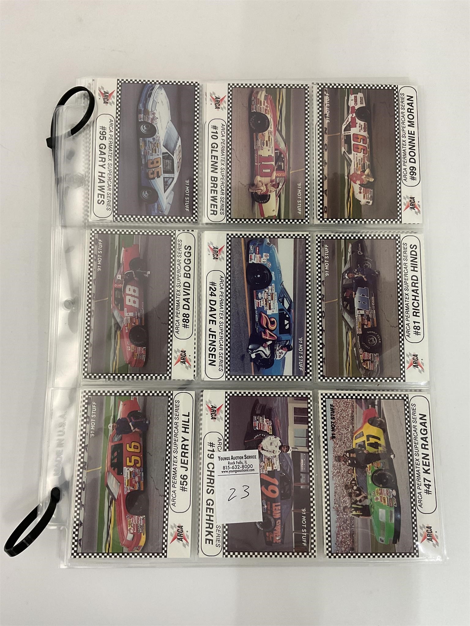 5 sheets of Arca cards, Rockford Illinoois