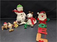 Plush snowman and dog (no batteries), Christmas