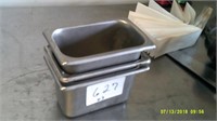 Lot of 3 Stainless Food Containers