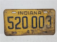 1947 INDIANA License Plate