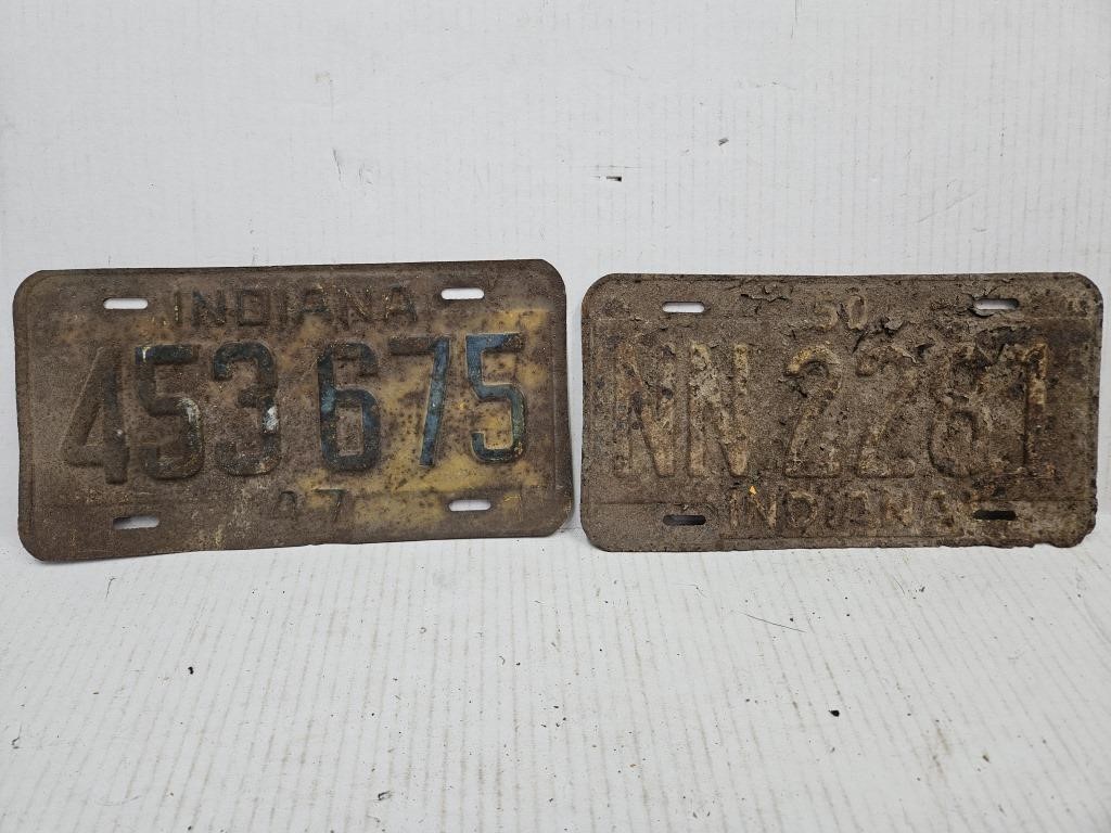 1947, 50 INDIANA License Plates