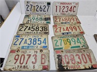 Lot of INDIANA License Plates