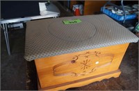 Upholstered Top Wood Trunk