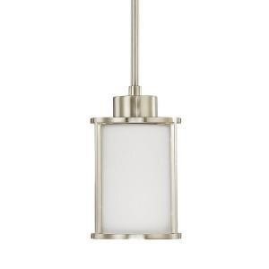 Poplar 1-Light Brushed Nickel Mini-Pendant