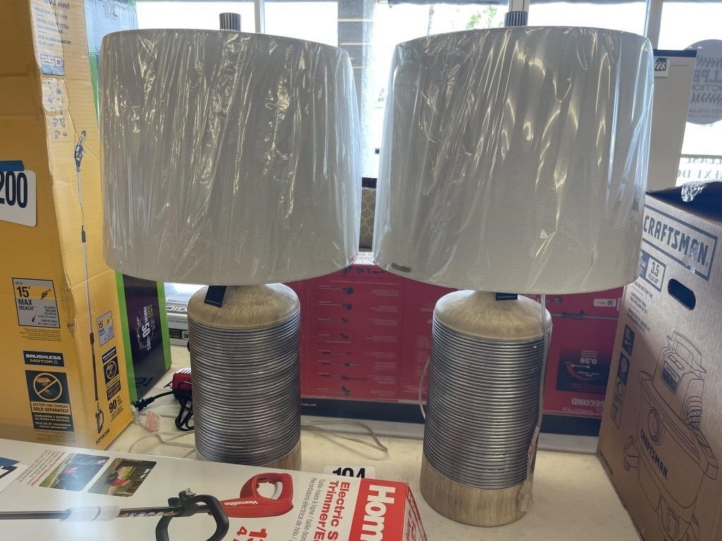PAIR OF 32" TALL LAMPS W/ SHADES