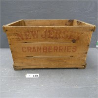 New Jersey Cranberries Wooden Crate