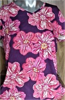 Croft & Barrow Flowers Pink/Purple T-Shirt S NWOT