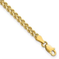 10K 3.0mm Wide Diamond-Cut Double Rope Chain