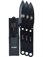 Ka-bar Black Throwing Knife 3-piece Set W/ Sheath