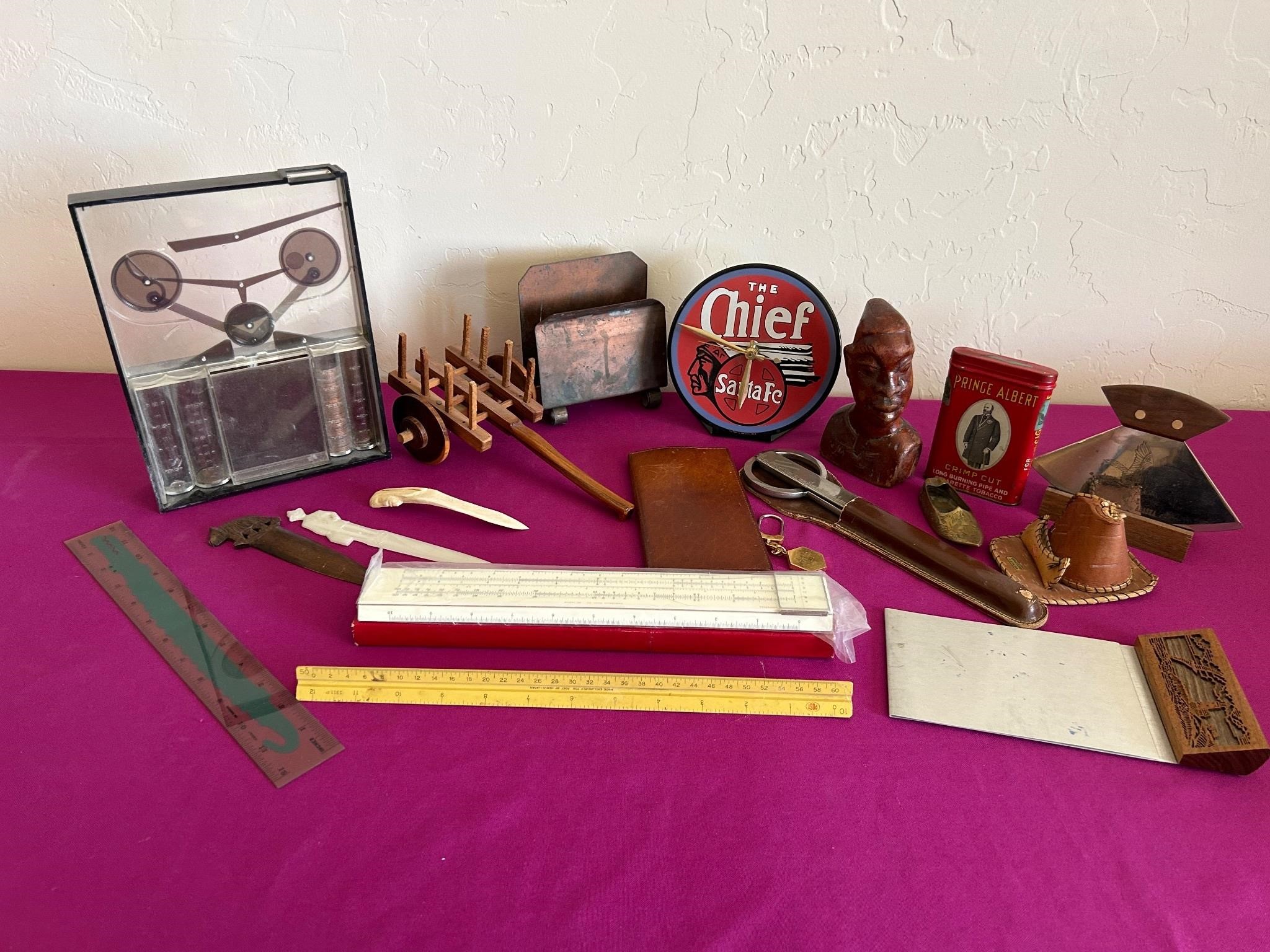 Prince Albert Tin, SF Chief Clock, Vintage Items